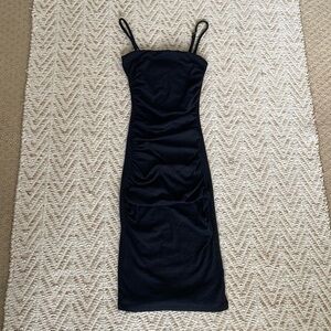 Michael stars rushed spaghetti strap black dress one size fits most